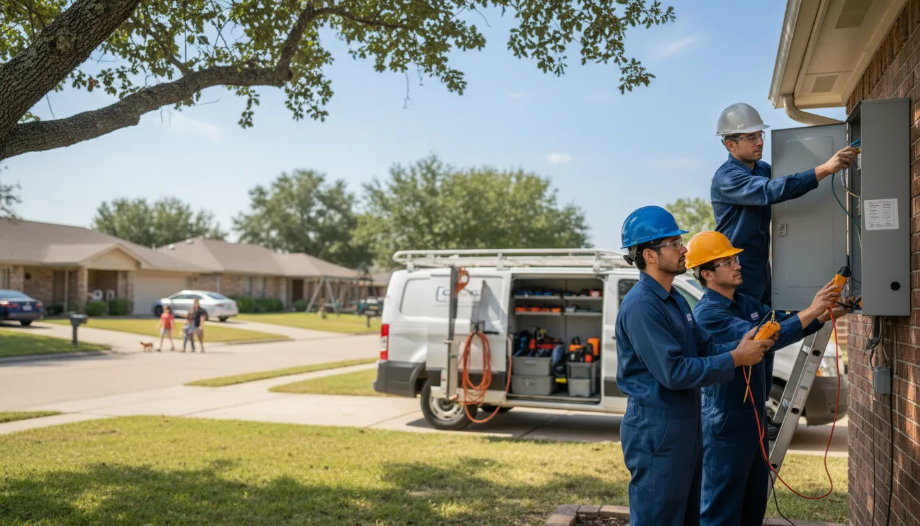 Certified electrician providing emergency electrical services in Tuscola, TX